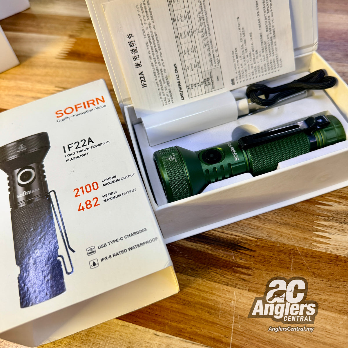 Sofirn IF22A 3A SFT40 (USED, like new) box set (Green)