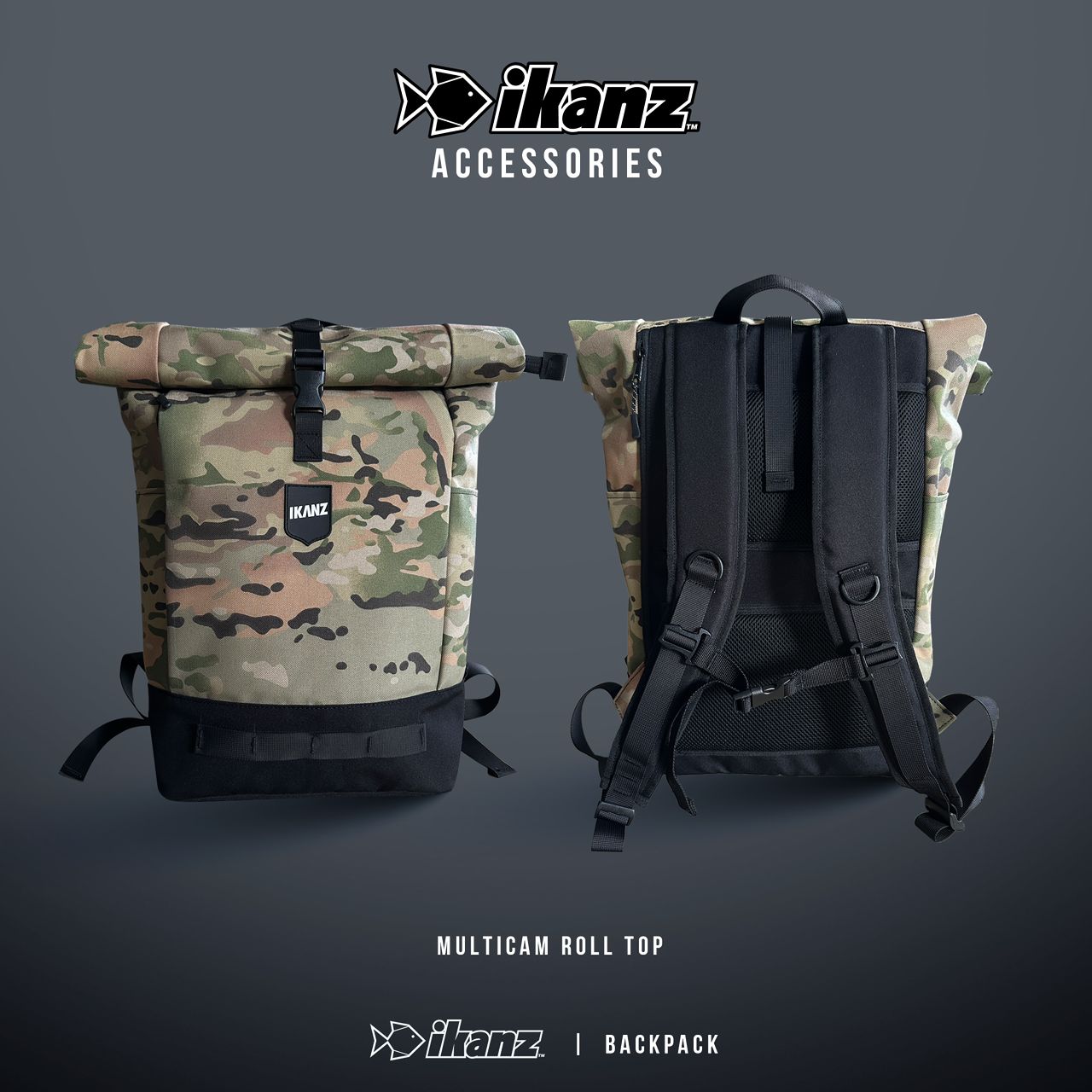 22 Multicam Roll Top Backpack