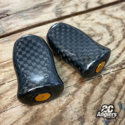 Carbon i-shape knobs (1 pair, USED, 9/10)