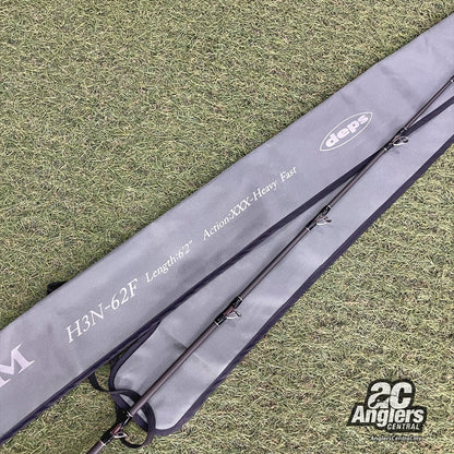 Huge Custom H3N-62F XXX Heavy (USED, 9/10) with rod bag/sleeve