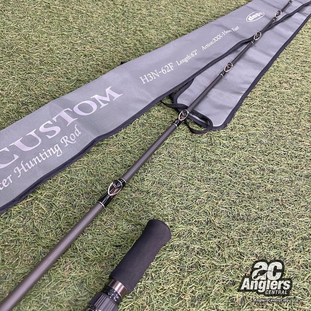 Huge Custom H3N-62F XXX Heavy (USED, 9/10) with rod bag/sleeve