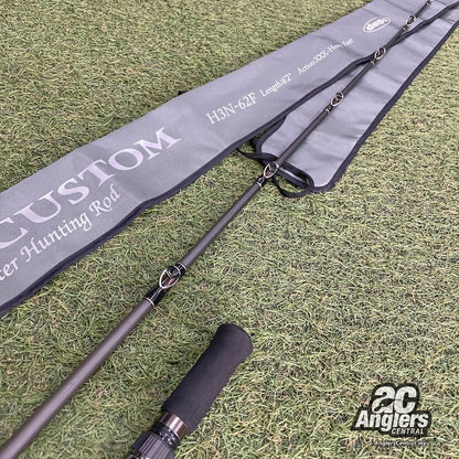 Huge Custom H3N-62F XXX Heavy (USED, 9/10) with rod bag/sleeve